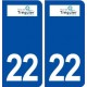 22 Tréguier blason ville autocollant plaque sticker