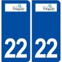 22 Tréguier blason ville autocollant plaque sticker