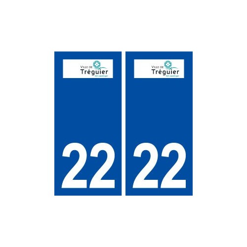 22 Tréguier blason ville autocollant plaque sticker