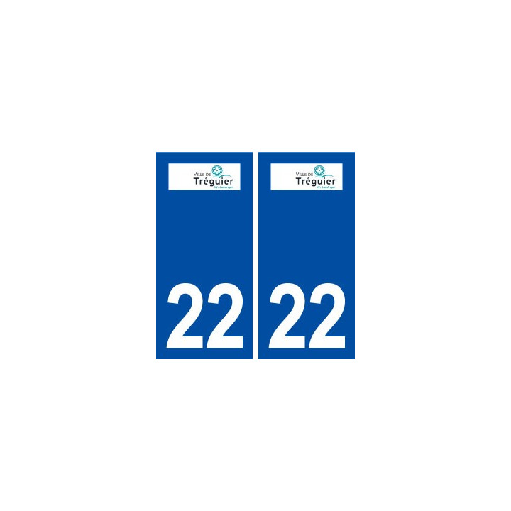 22 Tréguier blason ville autocollant plaque sticker
