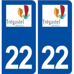 22 Trégastel logo ville autocollant plaque immatriculation département