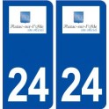 24 Razac-sur-l'Isle logo  autocollant plaque stickers département