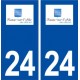 24 Razac-sur-l'Isle logo  autocollant plaque stickers département