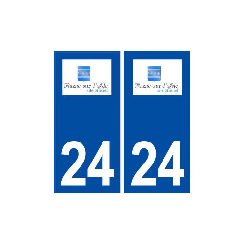 24 Razac-sur-l'Isle logo  autocollant plaque stickers département