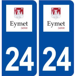 24 Eymet logo autocollant plaque stickers département