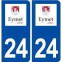 24 Eymet logo autocollant plaque stickers département