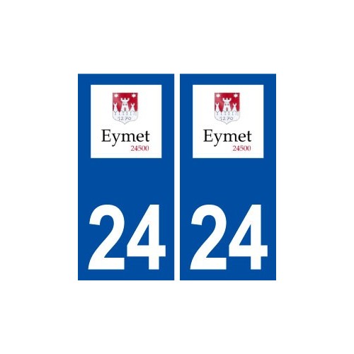 24 Eymet logo autocollant plaque stickers département