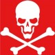 Autocollant tête de mort skull sticker