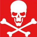 Autocollant tête de mort skull sticker