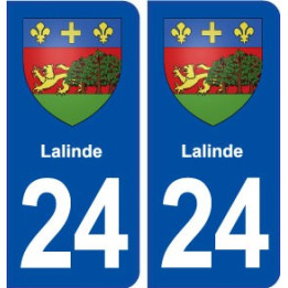 24 Lalinde blason ville autocollant plaque immatriculation département