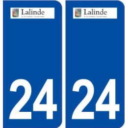 24 Lalinde logo autocollant plaque stickers département