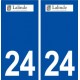 24 Lalinde logo autocollant plaque stickers département