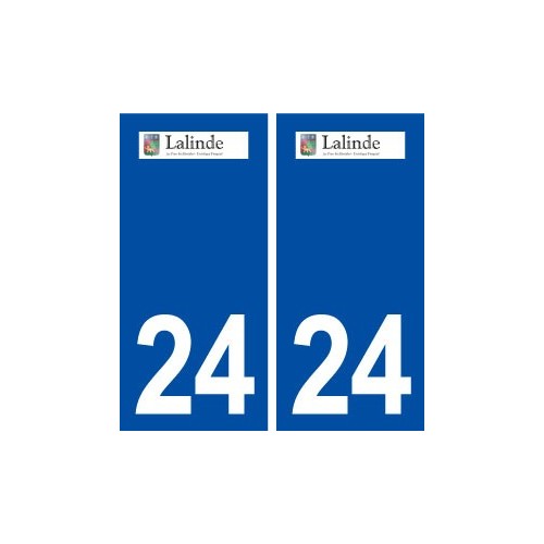 24 Lalinde logo autocollant plaque stickers département