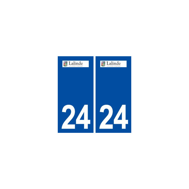 24 Lalinde logo autocollant plaque stickers département