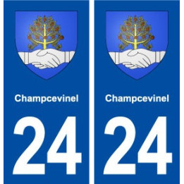 24 Champcevinel blason ville autocollant plaque immatriculation département