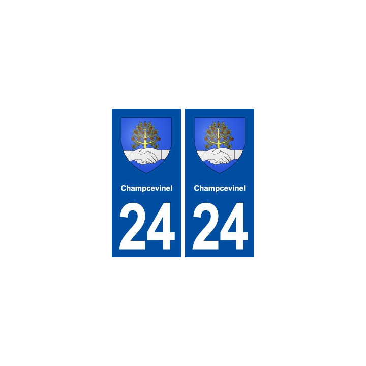 24 Champcevinel blason ville autocollant plaque immatriculation département