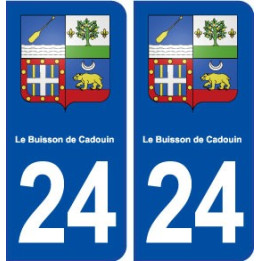 24 Le Buisson de Cadouin blason ville autocollant plaque immatriculation département