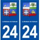24 Le Buisson de Cadouin blason ville autocollant plaque immatriculation département