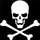 Autocollant tête de mort skull sticker