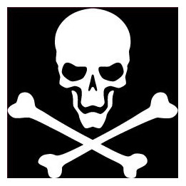 Autocollant tête de mort skull sticker