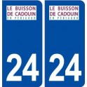24 Le Buisson de Cadouin logo autocollant plaque stickers département