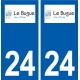 24 Bugue logotipo de la placa etiqueta de la etiqueta engomada del departamento de