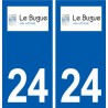 24 Le Bugue logo aufkleber typenschild aufkleber-abteilung