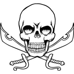 Autocollant tête de mort skull sticker