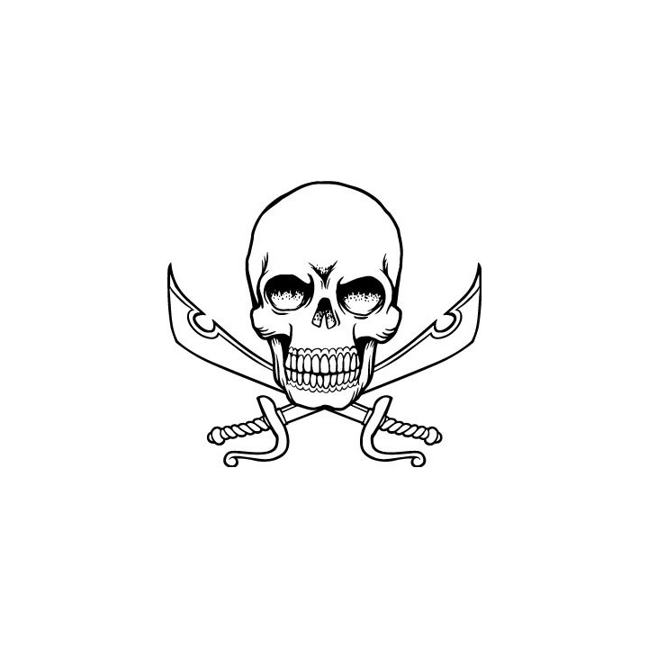 Autocollant tête de mort skull sticker
