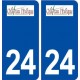 24 Château l'evêque logo autocollant plaque stickers département