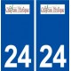 24 Château l'evêque logo autocollant plaque stickers département