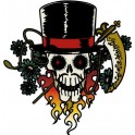 Autocollant tête de mort skull sticker outil faux logo 5