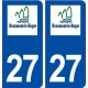 27 Beaumont-le-Roger logo autocollant plaque immatriculation stickers ville