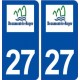 27 Beaumont-le-Roger logo autocollant plaque immatriculation stickers ville