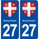 27 Bourg Achard blason autocollant plaque stickers département