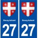 27 Bourg Achard blason autocollant plaque stickers département