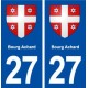 27 Bourg Achard wappen aufkleber typenschild aufkleber stadt