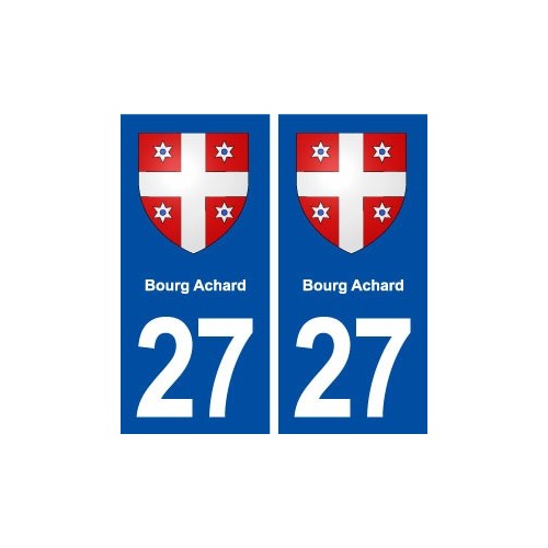 27 Bourg Achard blason autocollant plaque stickers département