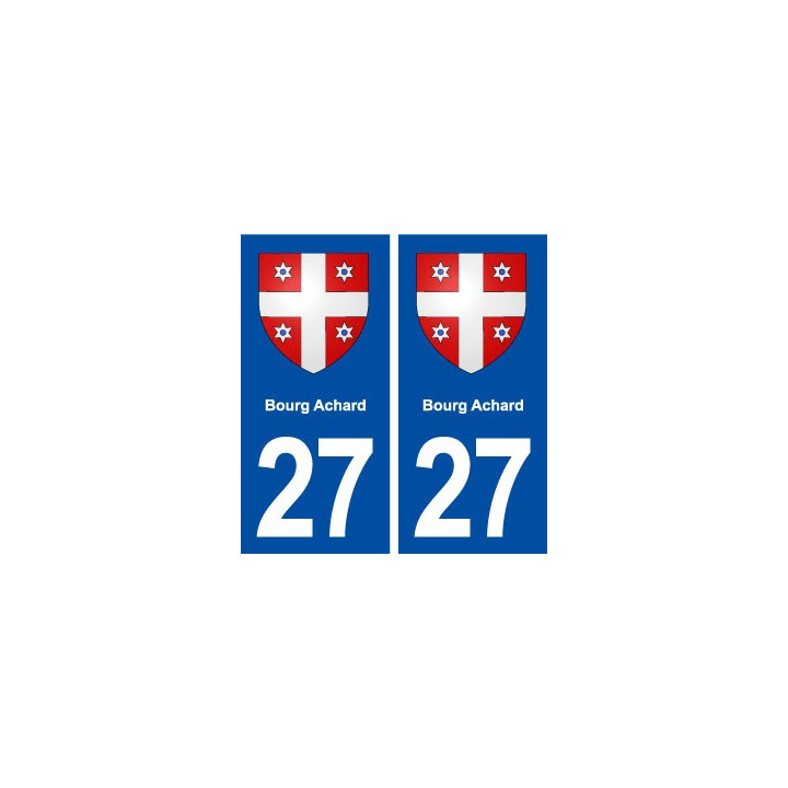 27 Bourg Achard blason autocollant plaque stickers département