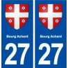 27 Bourg Achard stemma adesivo piastra adesivi città