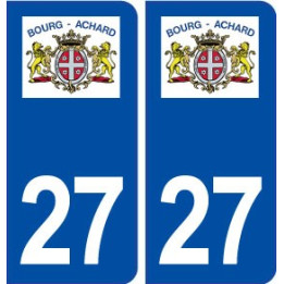27 Bourg Achard logo autocollant plaque stickers département