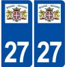 27 Bourg Achard logo autocollant plaque stickers département