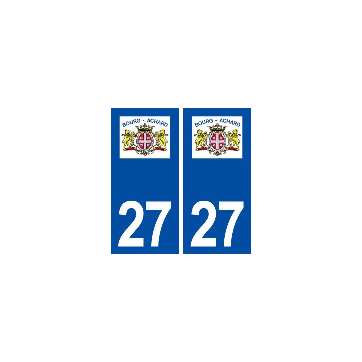 27 Bourg Achard logo autocollant plaque stickers département
