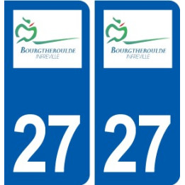 27 Bourgtheroulde Infreville logo autocollant plaque stickers département