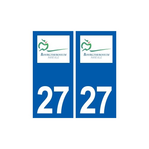 27 Bourgtheroulde Infreville logo autocollant plaque stickers département