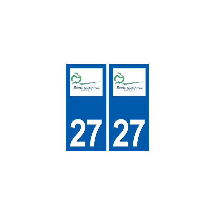 27 Bourgtheroulde Infreville logo autocollant plaque stickers département
