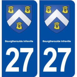 27 Bourgtheroulde Infreville blason autocollant plaque stickers ville
