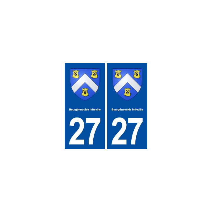 27 Bourgtheroulde Infreville blason autocollant plaque stickers ville