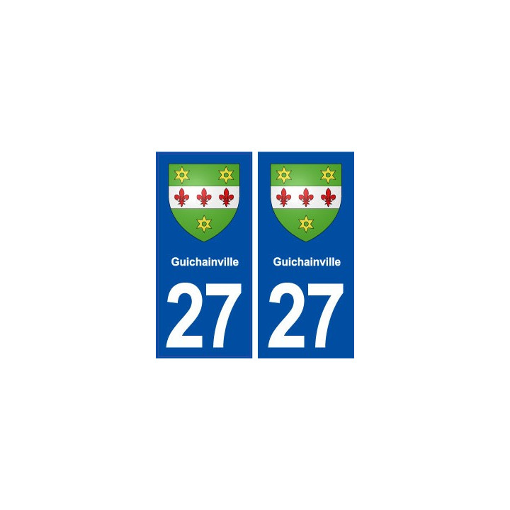 27 Guichainville blason autocollant plaque stickers département