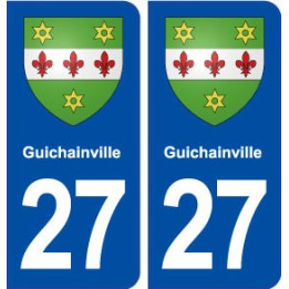 27 Guichainville logo autocollant plaque stickers ville